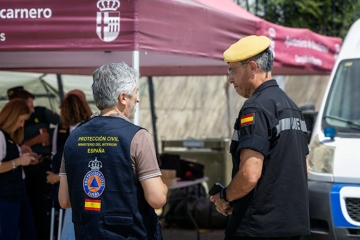 En el Puesto de Mando Avanzado de Navalcarnero.